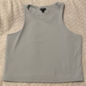 Light Blue Express Body Contour Cropped Tank